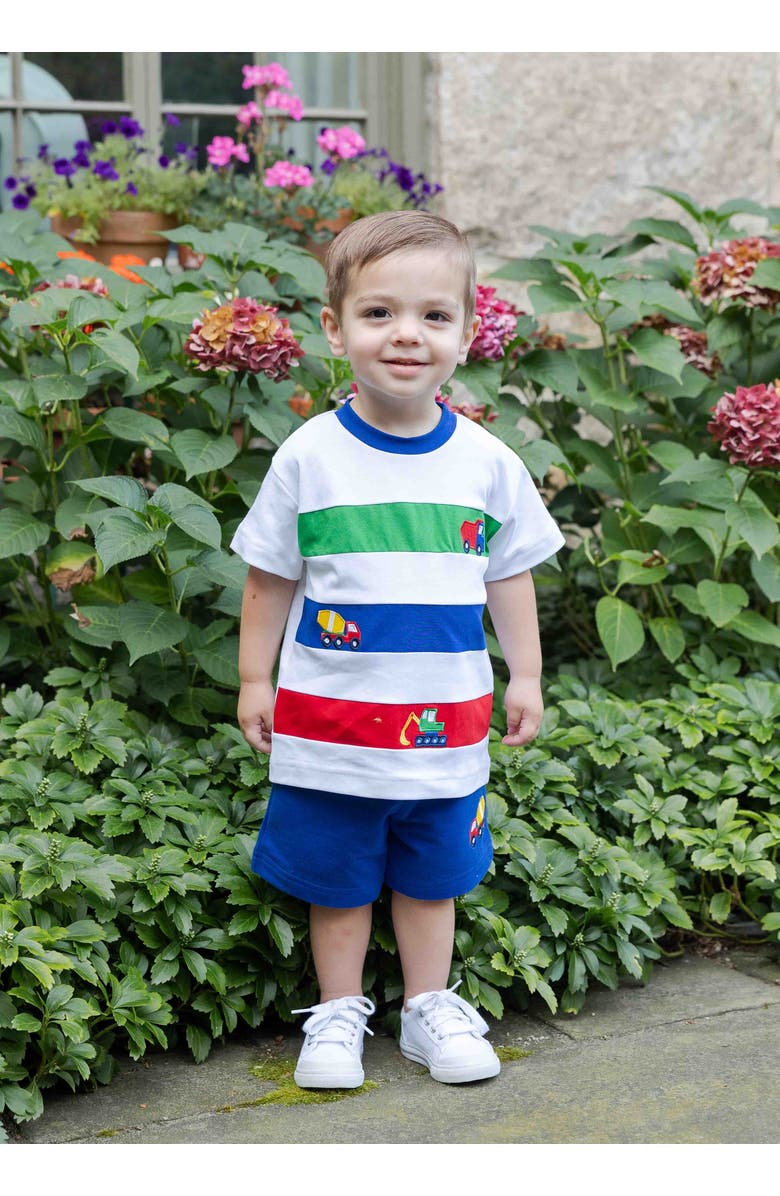 Florence Eiseman Knit Short Set With Trucks, Alternate, color, 