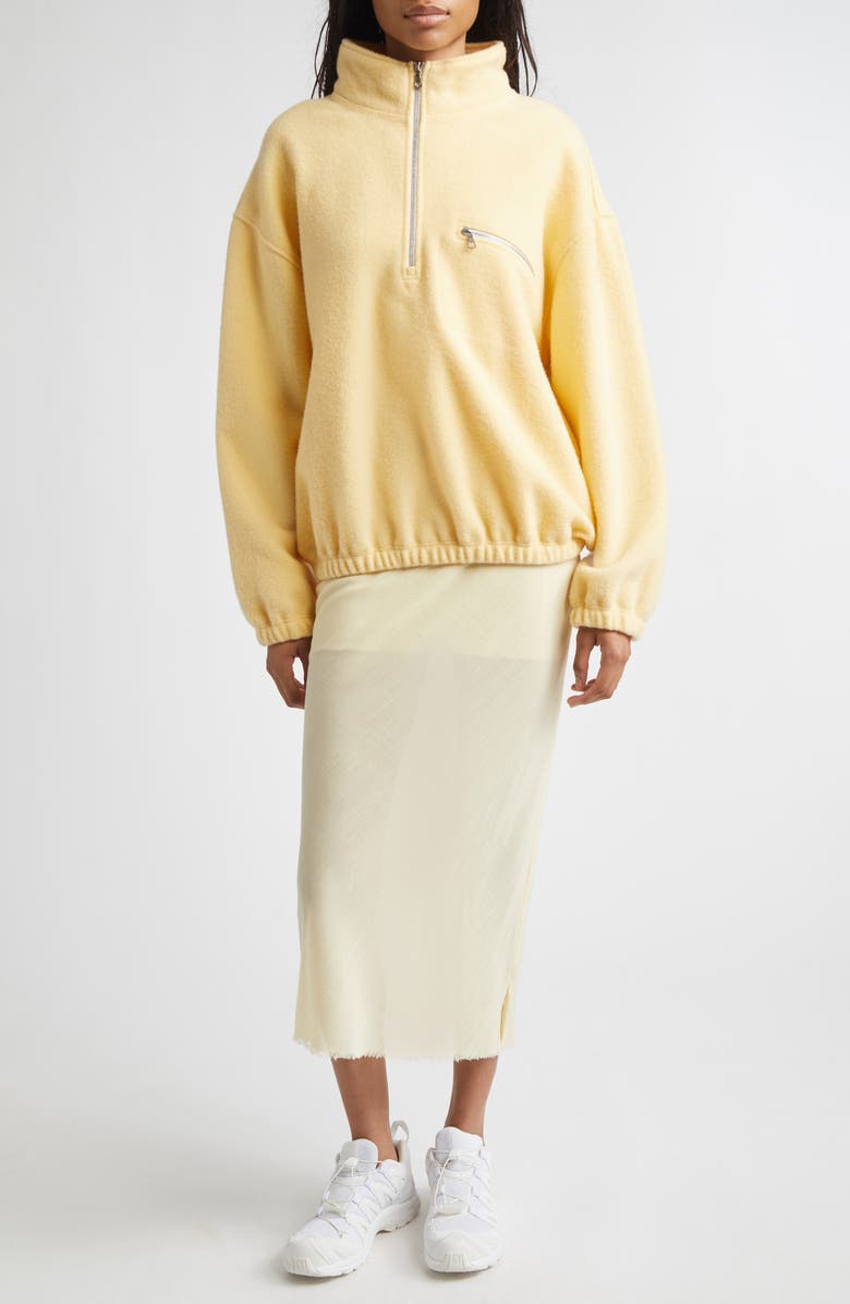 RIER Bias Cut Wool Skirt, Alternate, color, Butter Gaze