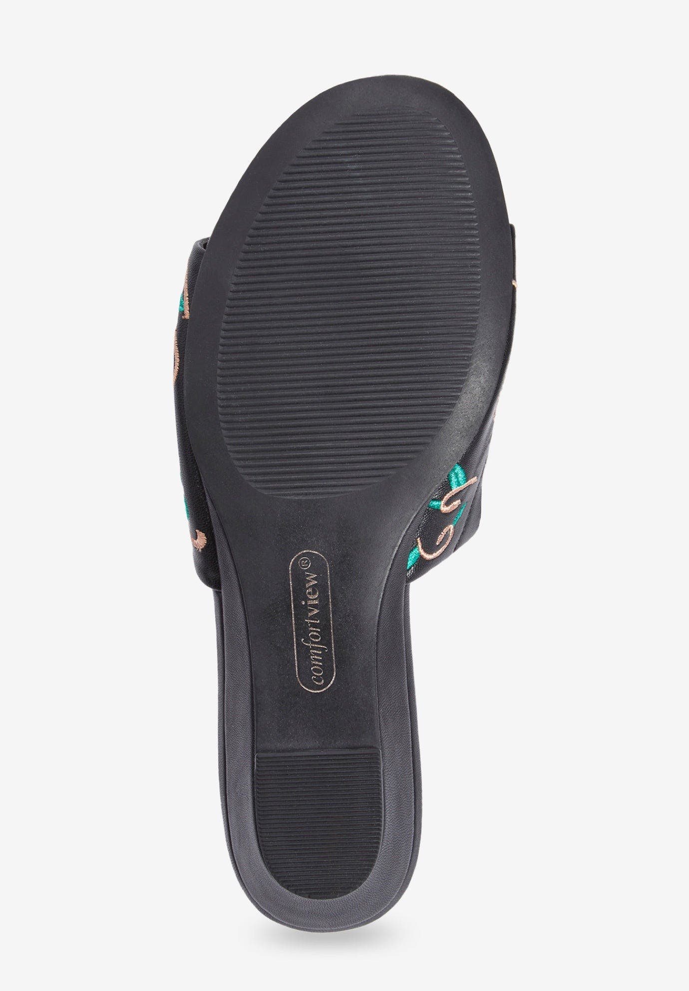 The Capri Slip On Mule, Alternate, color, BLACK EMBROIDERY
