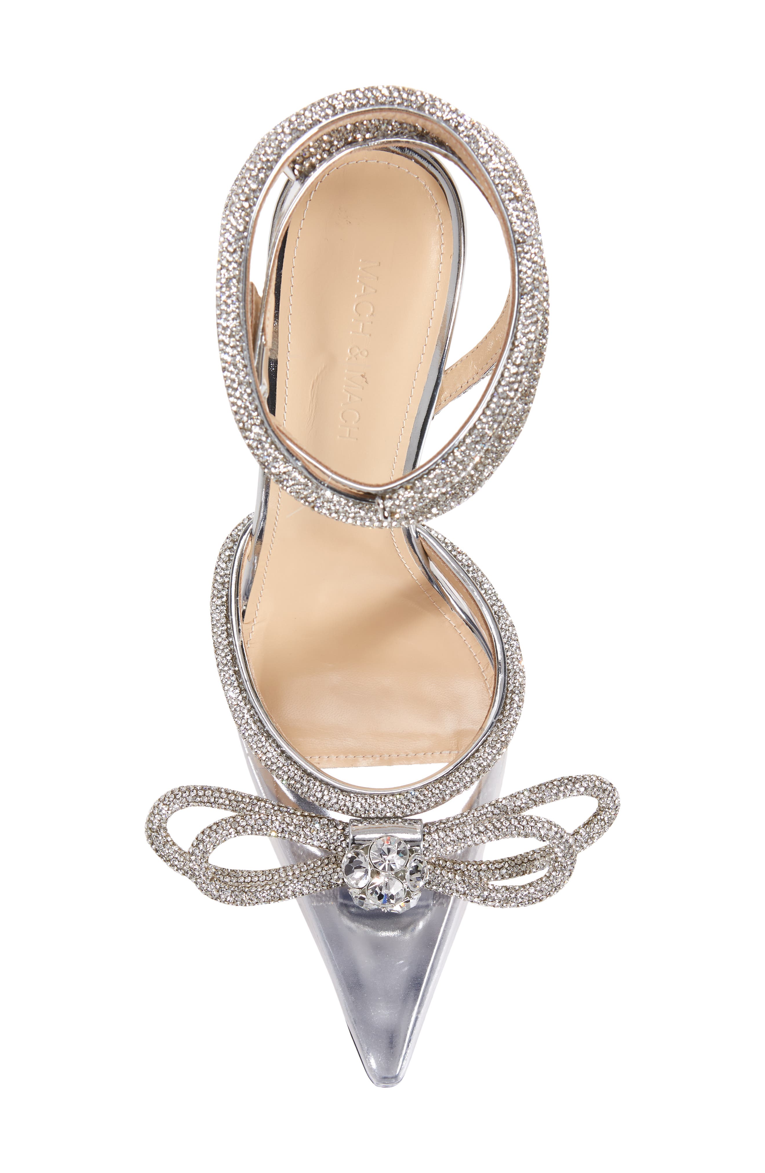 Mach & Mach Double Crystal Bow PVC Pump, Alternate, color, 