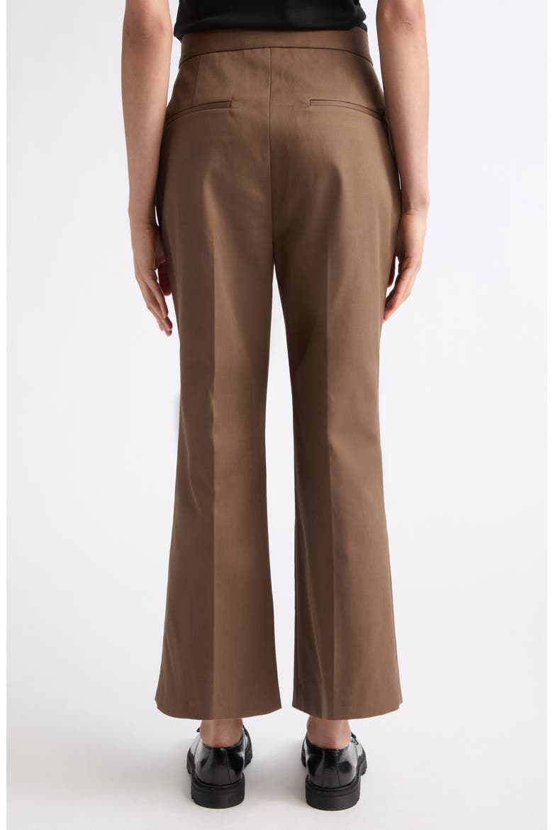 Sullivan Creased Flared Cotton Twill Pants, Alternate, color, MOCHA