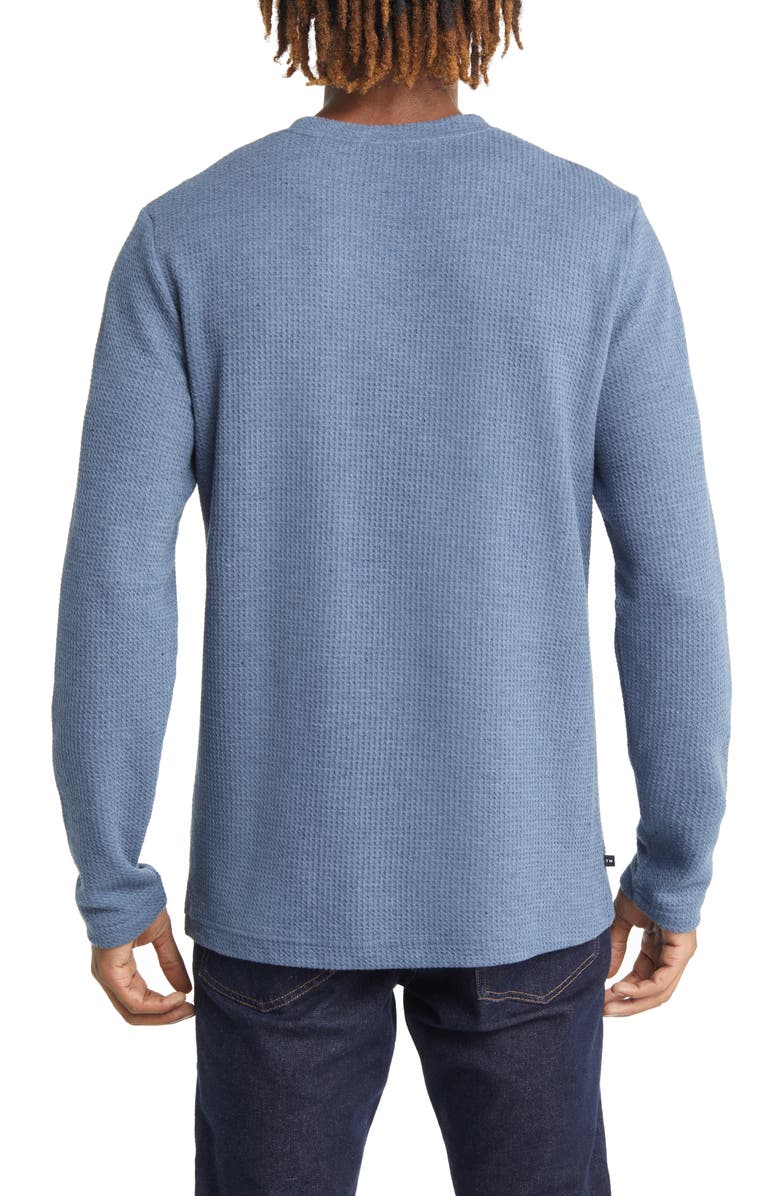 TravisMathew Cloud Waffle Crewneck Tee, Alternate, color, Vintage Indigo