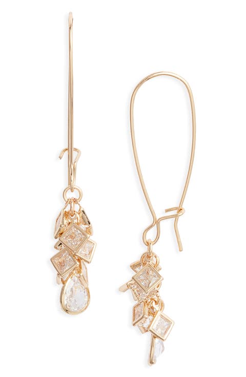Shaky Cubic Zirconia Cluster Drop Earrings