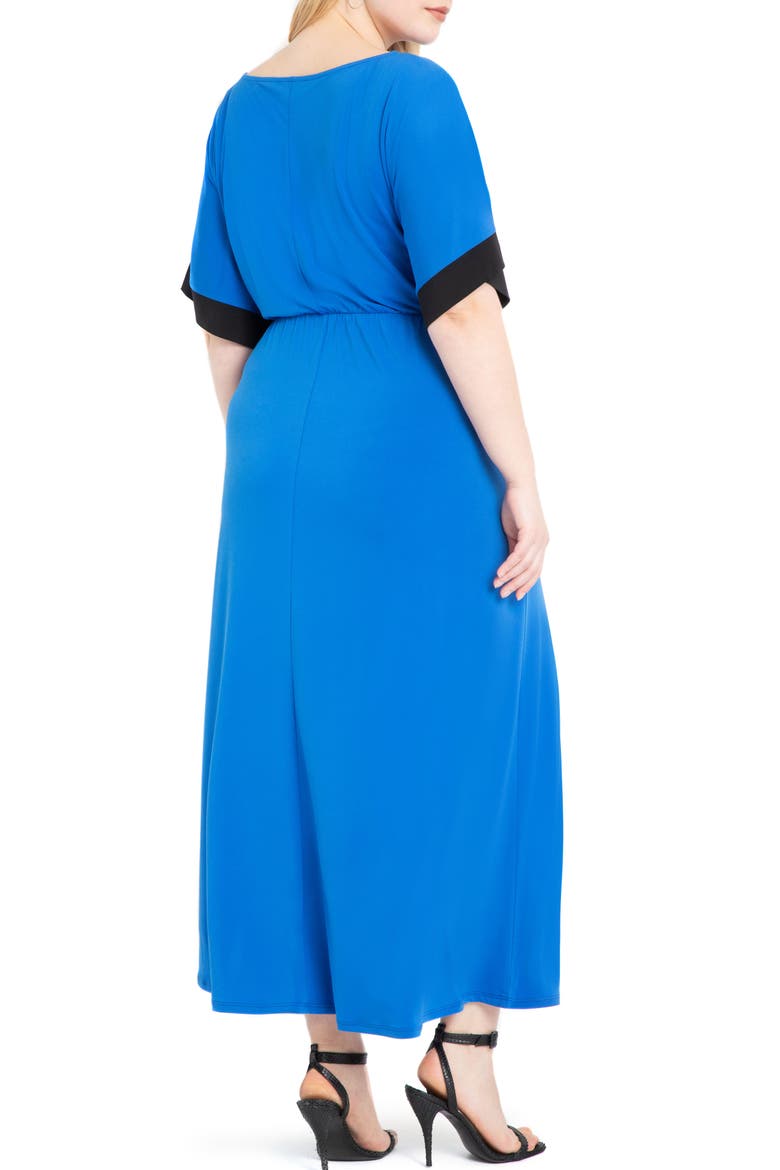 Dolman Sleeve Maxi Dress, Alternate, color, PICTION BLUE