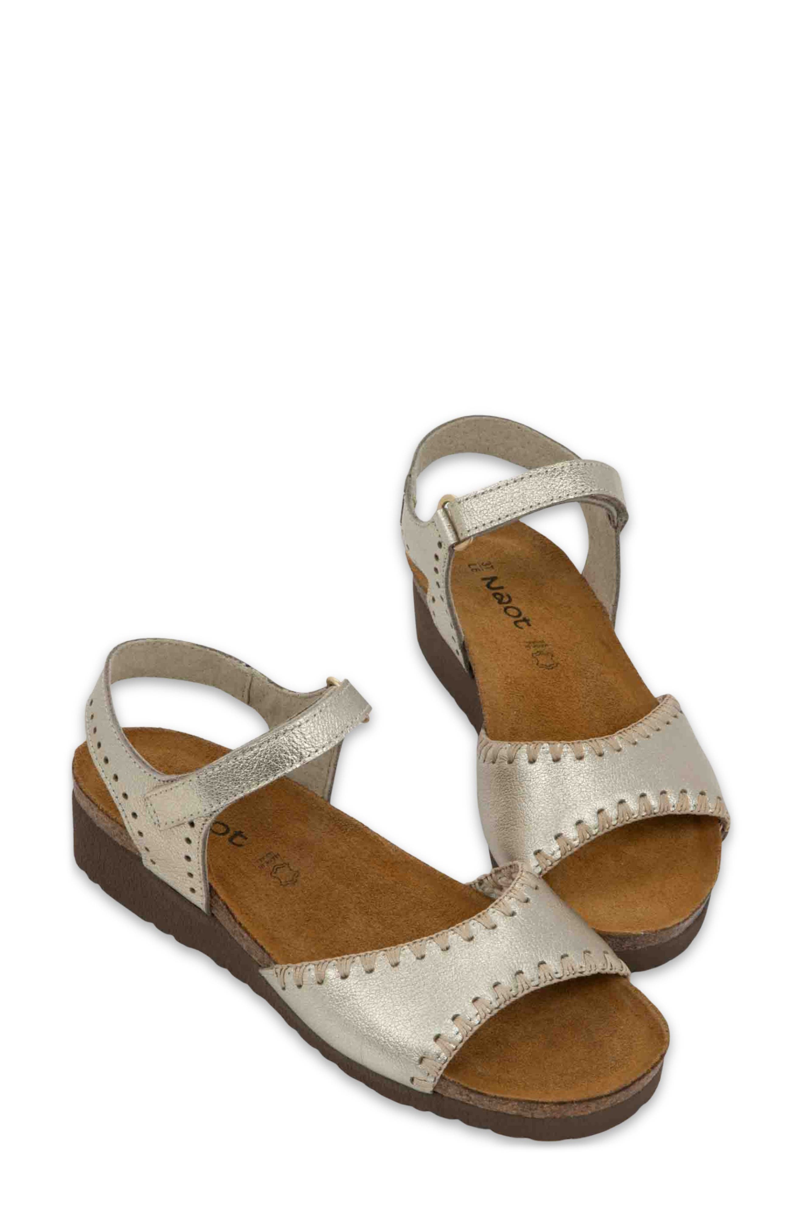 Naot Luna Sandal, Alternate, color, Gold Radiant Leather