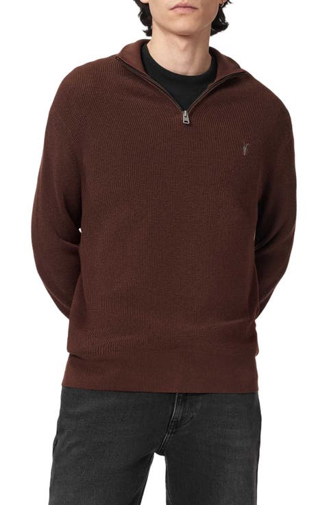 Wool Blend Quarter Zip Sweater