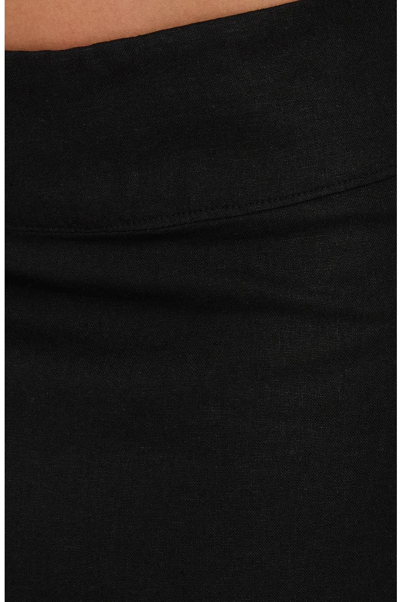 Such Delight Linen Blend Midi Skirt, Alternate, color, BLACK