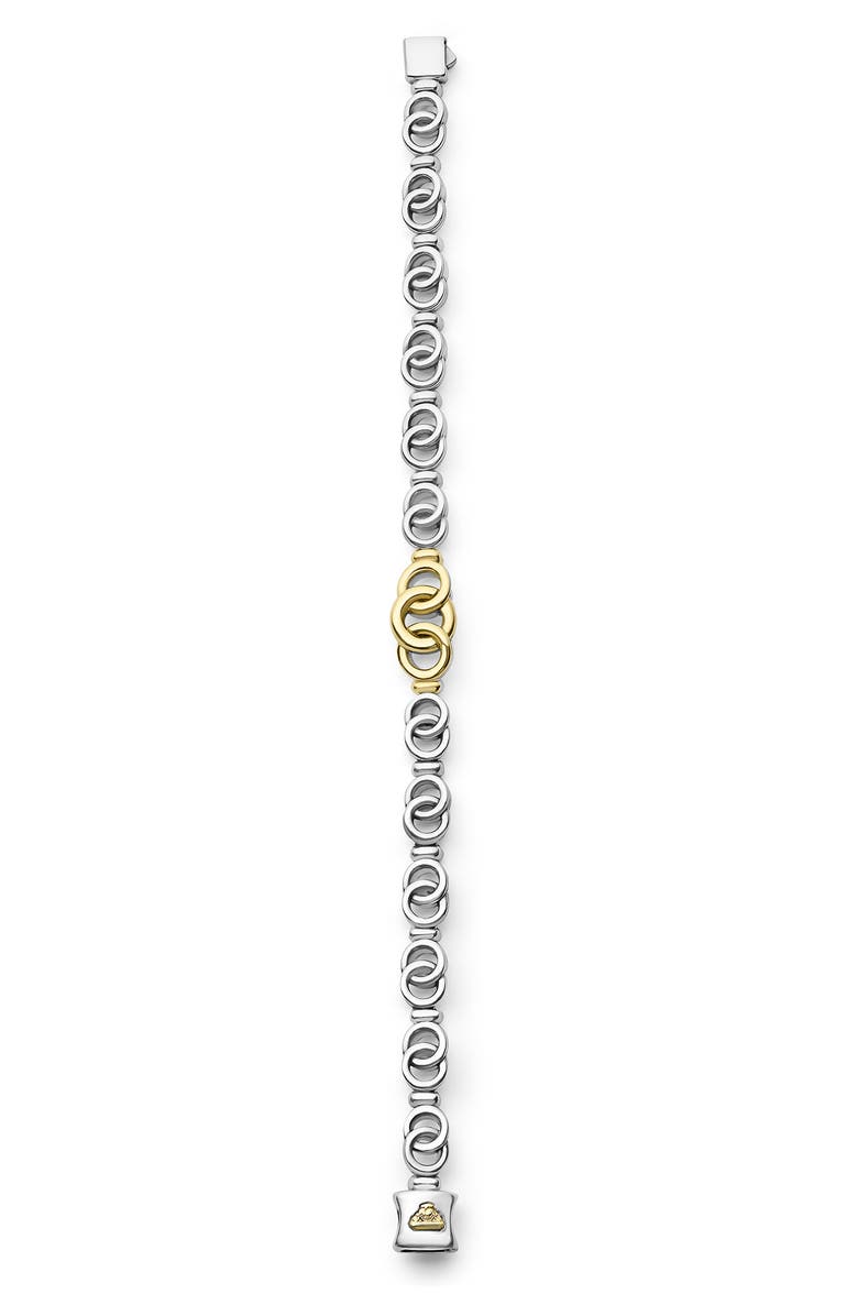 LAGOS Two-Tone Interlocking Circle Bracelet, Alternate, color, Two-Tone
