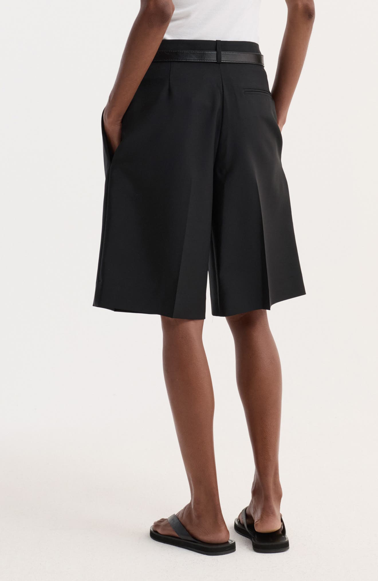 Tailored Wool & Mohair Shorts - image 2