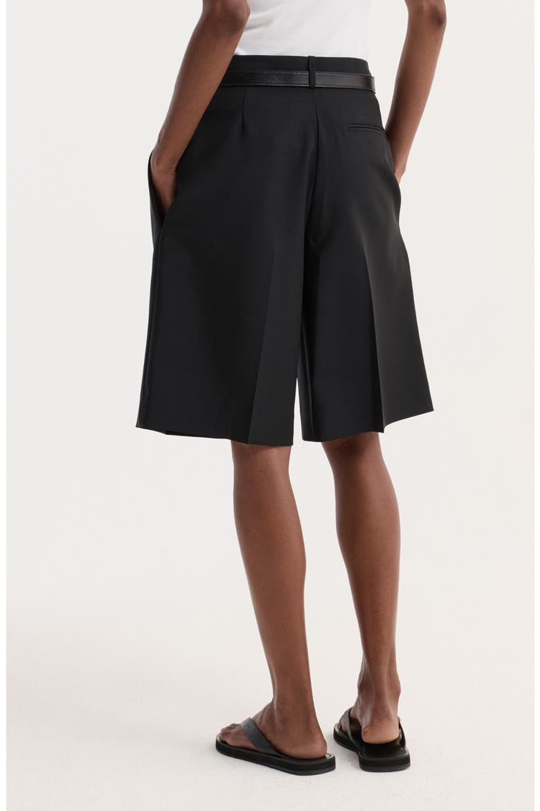 Tailored Wool & Mohair Shorts, Alternate, color, BLACK