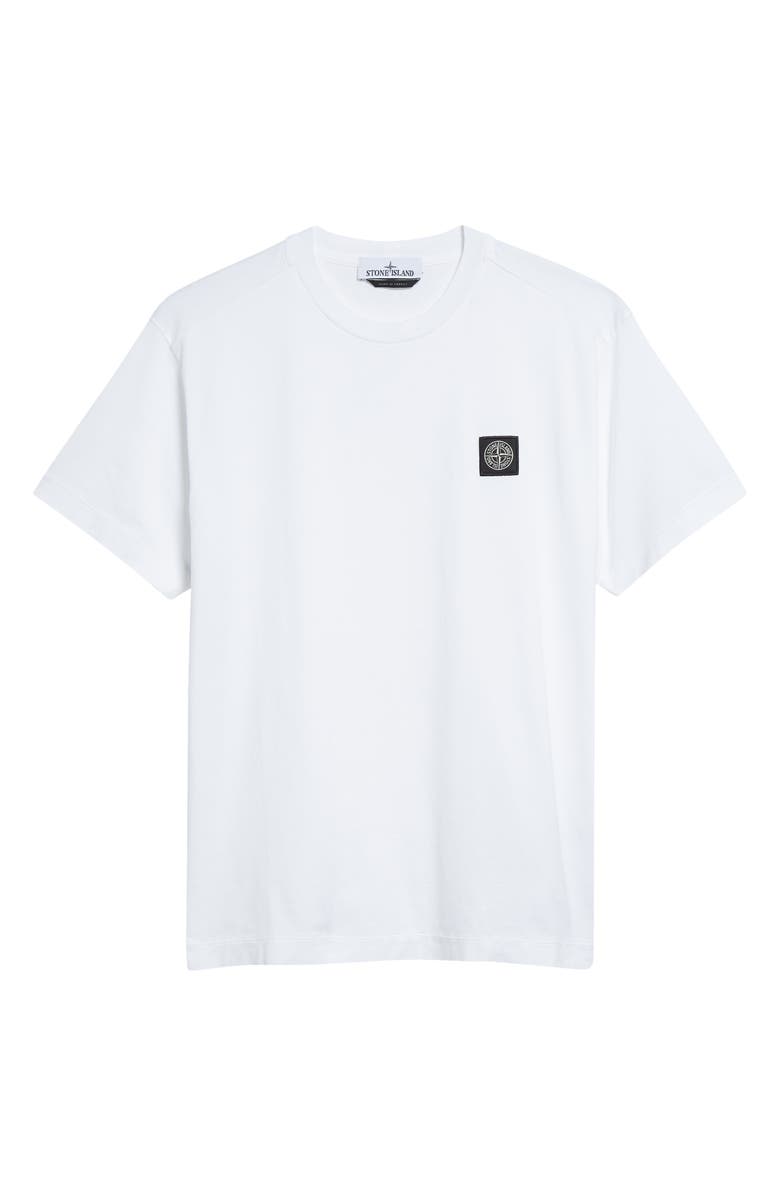 Stone Island Garment Dyed Cotton Jersey T-Shirt, Alternate, color, White