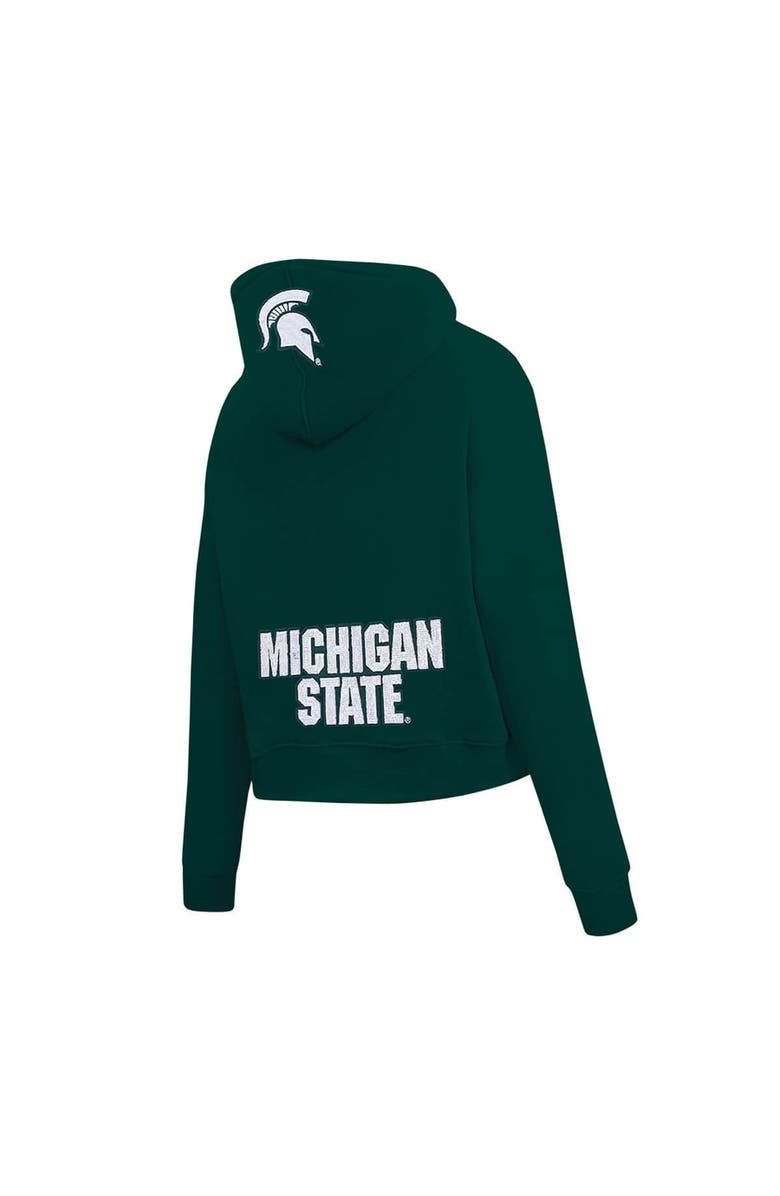 PRO STANDARD Women's Pro Standard Green Michigan State Spartans Game Day Sequin Full-Zip Hooded Jacket, Alternate, color, 
