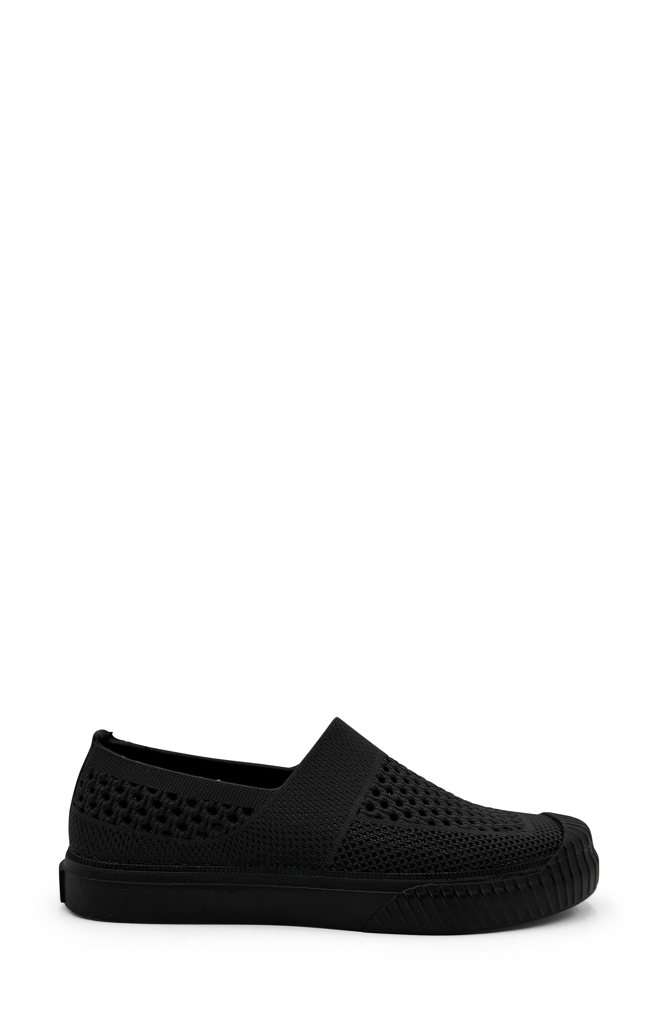 CHELSEA CREW Ruby Knit Slip-On Sneaker, Alternate, color, Black Rubber
