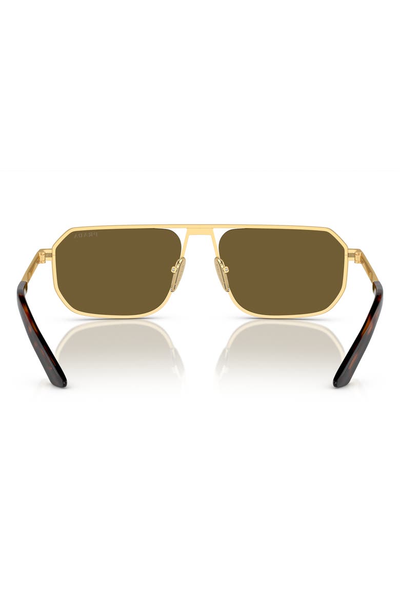 Prada 59mm Pillow Sunglasses, Alternate, color, Matte Gold