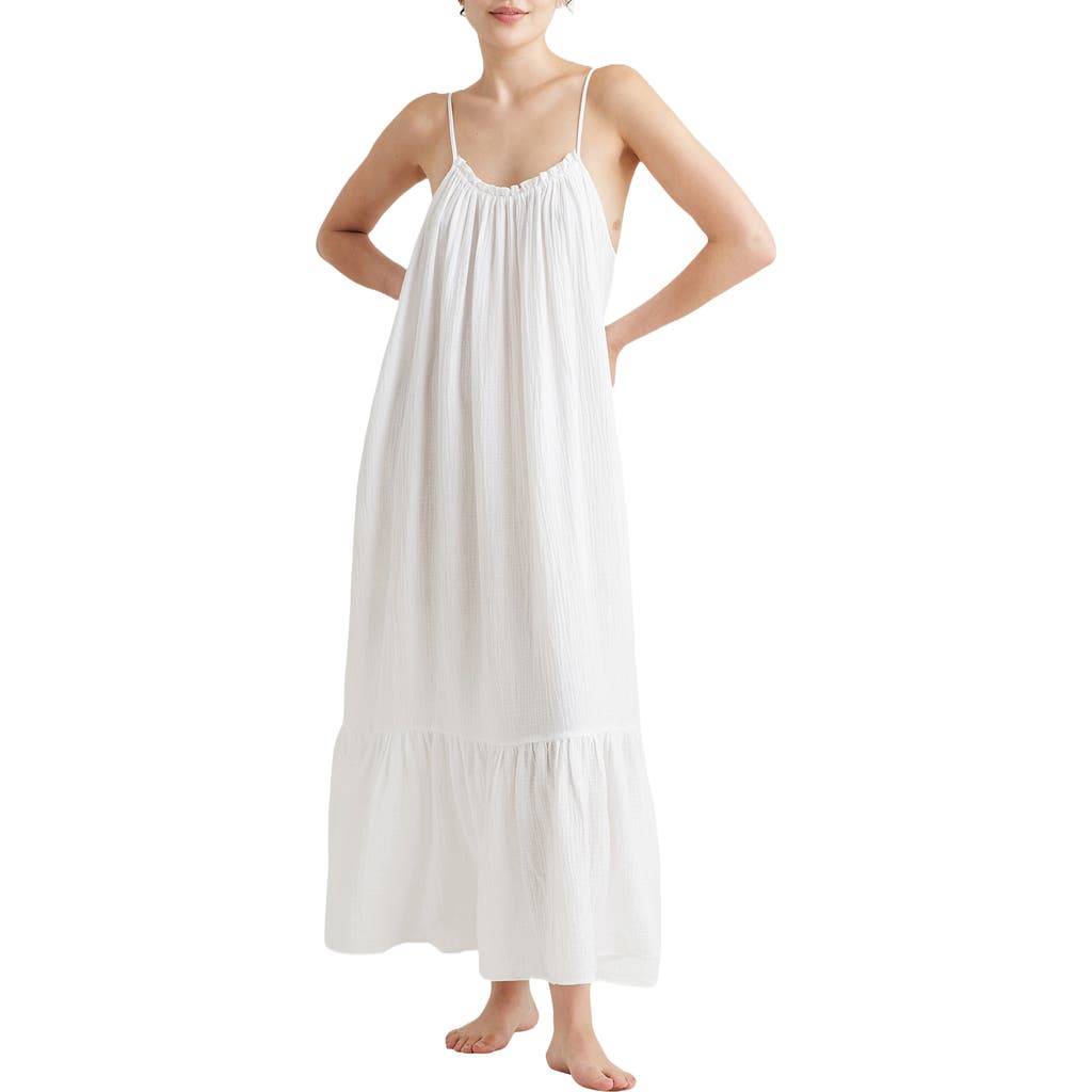 PAPINELLE PAPINELLE ASHLEY STRAPPY COTTON GAUZE NIGHTGOWN