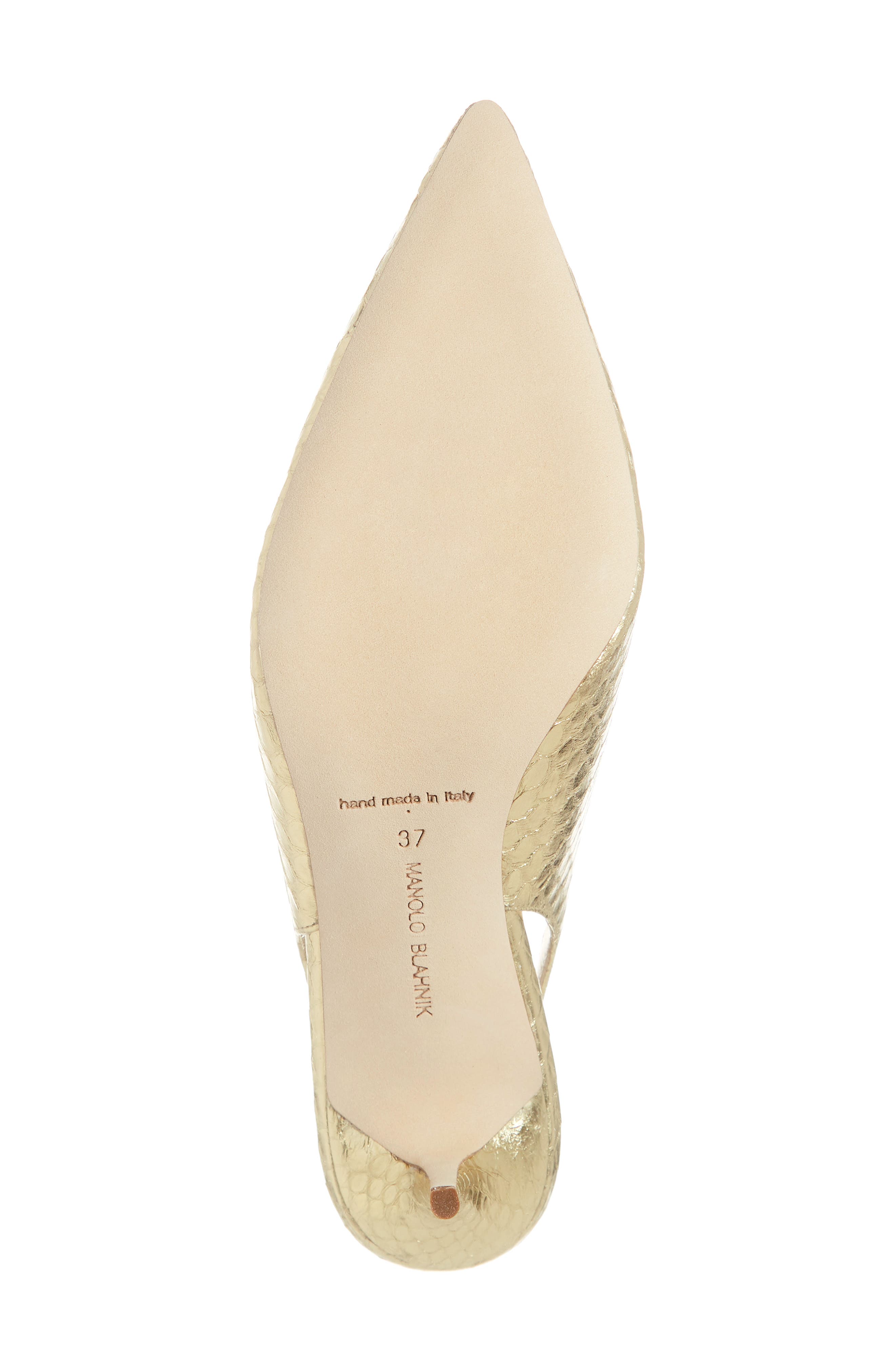 Manolo Blahnik Erisli Genuine Snakeskin Slingback Pump, Alternate, color, 