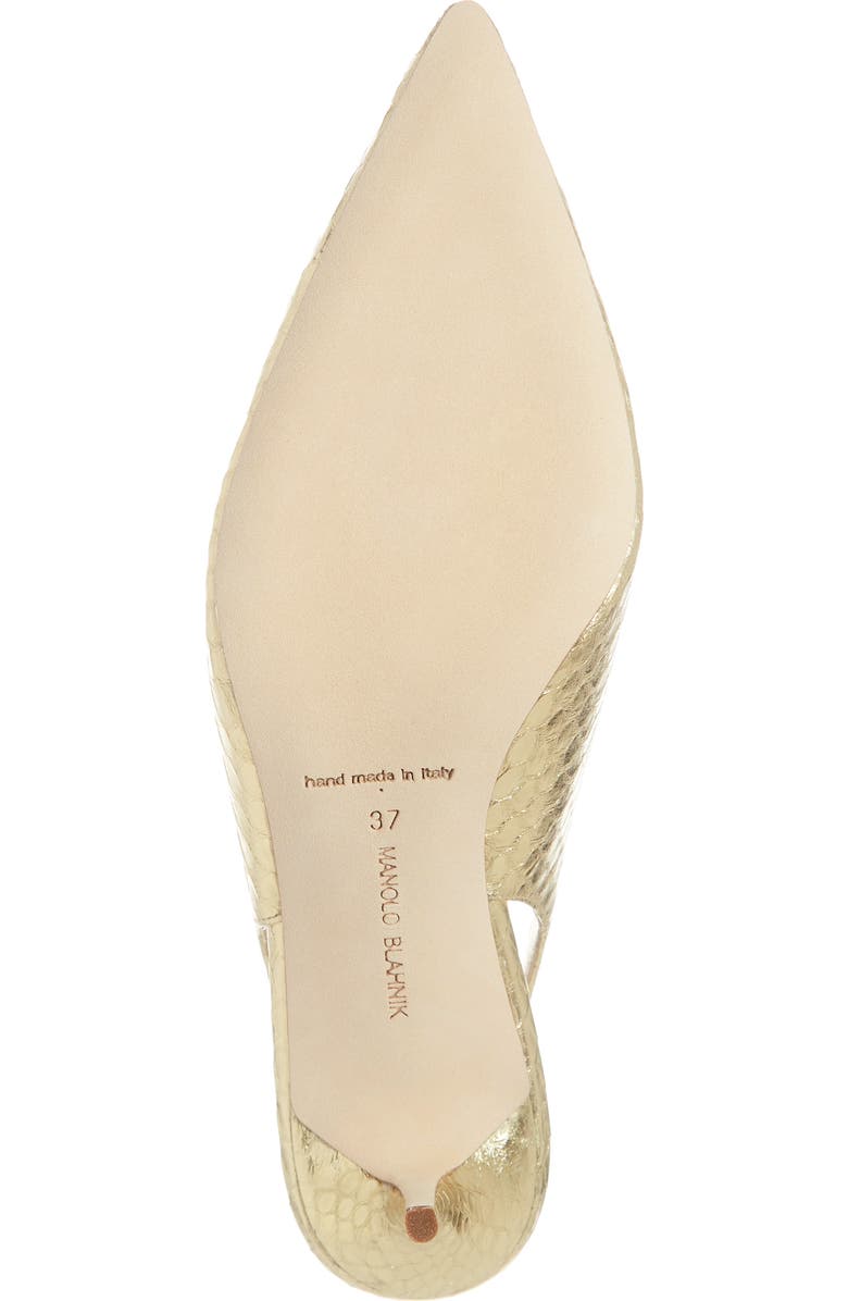 Manolo Blahnik Erisli Genuine Snakeskin Slingback Pump, Alternate, color,