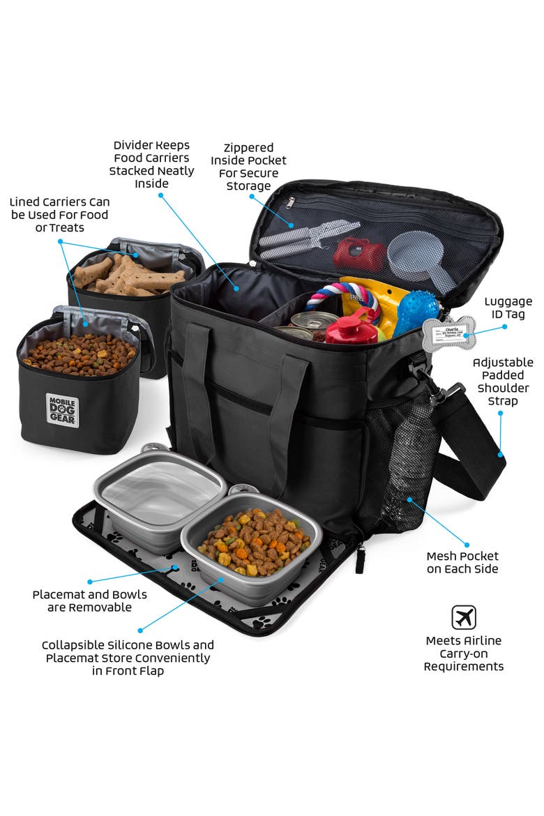 Week Away Dog Travel Bag, Alternate, color, Black