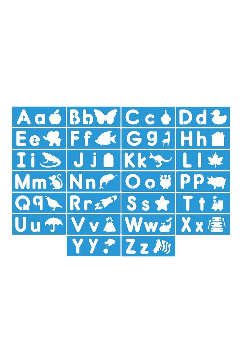 Big Alphabet and Picture Stencils, Alternate, color, Blue