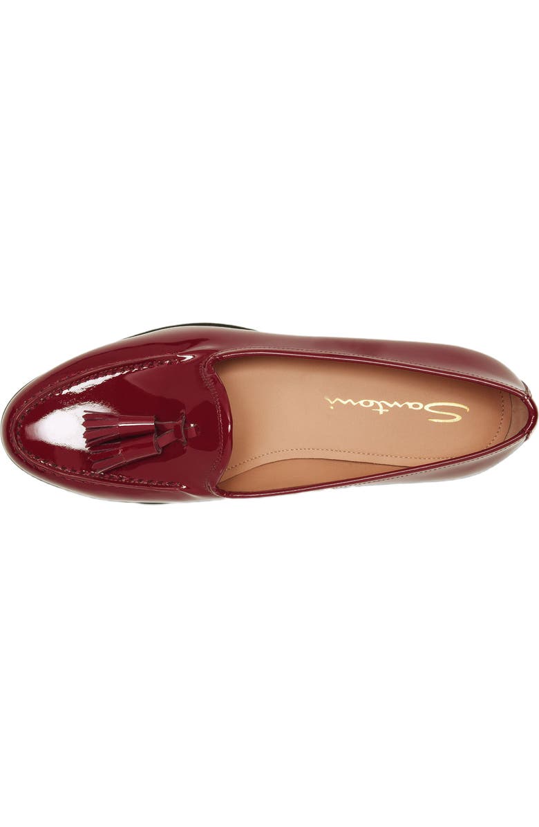 Santoni Women's Andrea Red Patent Tassel Loafer, Alternate, color,