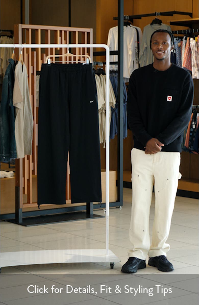 Solo Swoosh Open Hem Fleece Sweatpants, sales video thumbnail