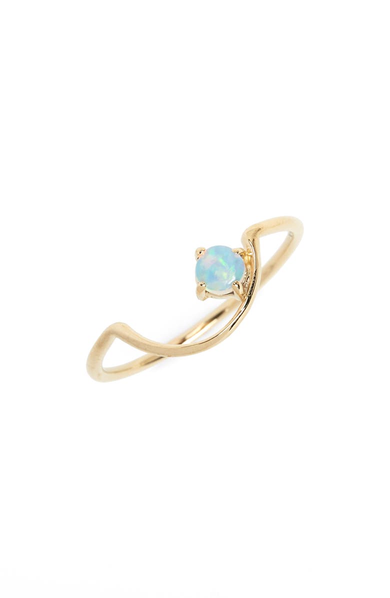 Wwake Offset Opal Arc Ring, Main, color, 