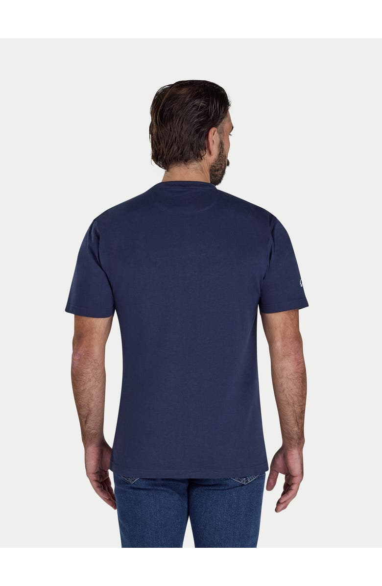 Raging Bull Embroidered Mountains T-Shirt, Alternate, color, Navy Marl