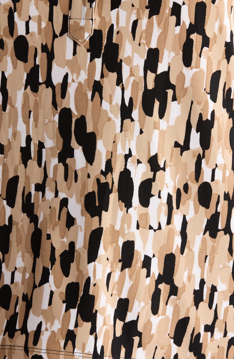 AK ANNE KLEIN Abstract Print Jersey Top, Alternate, color, Anne Black/ Latte Multi