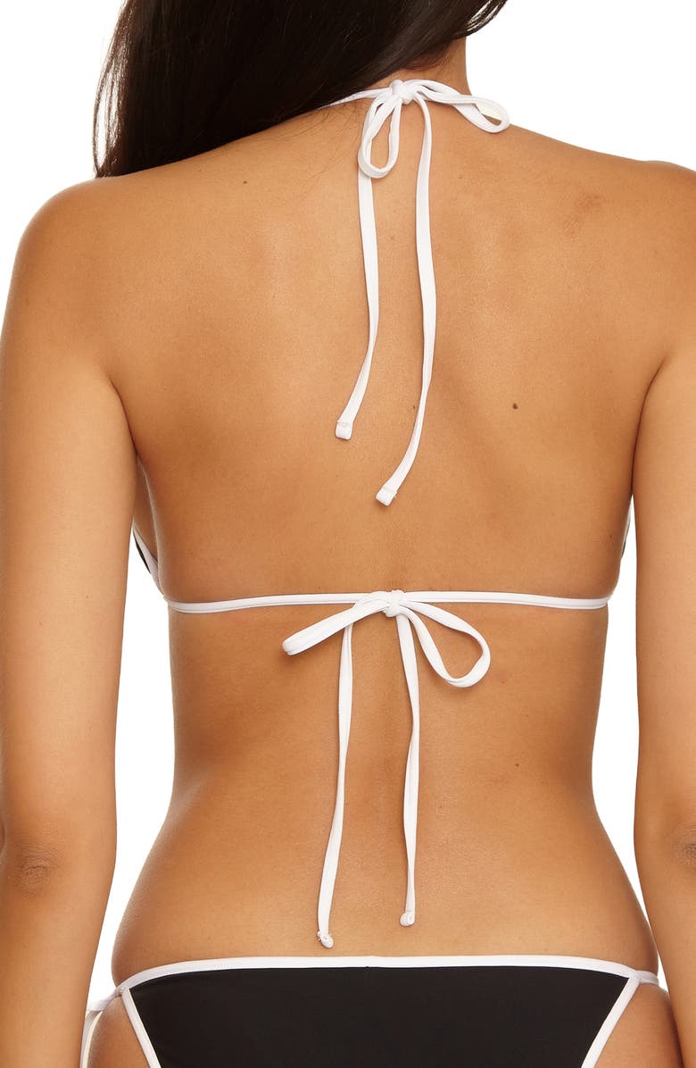 Becca Sport Mode Triangle Bikini Top, Alternate, color, Black