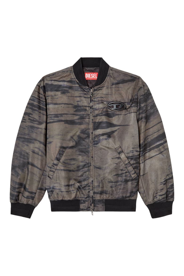 J-Kepes Satin Bomber Jacket, Alternate, color, BLACK/ DENI