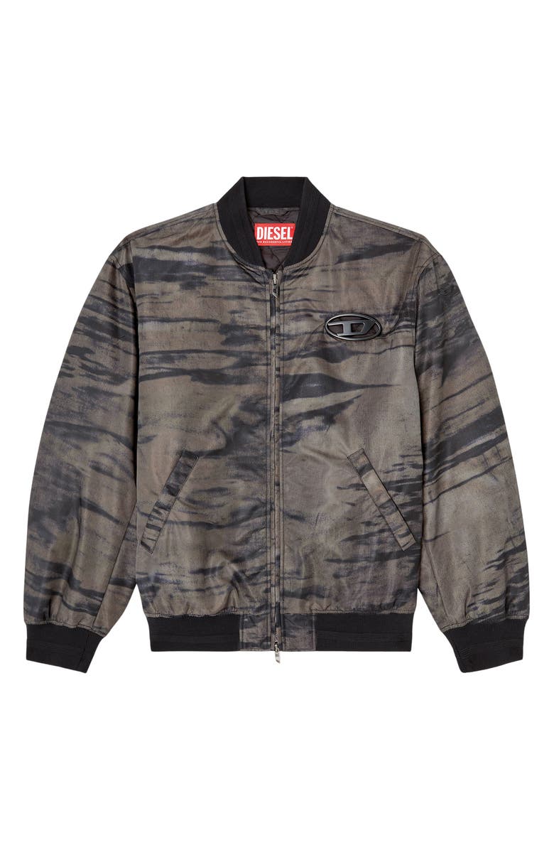 DIESEL<sup>®</sup> J-Kepes Satin Bomber Jacket, Alternate, color, Black/ Deni
