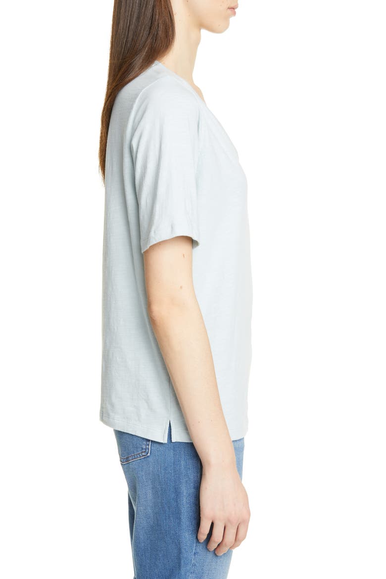 V-Neck Organic Cotton Tee, Alternate, color, CORNFLOWER