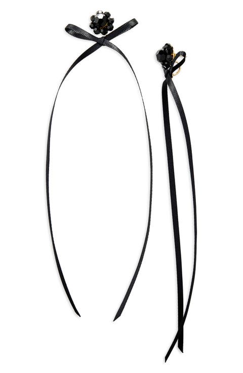 Ribbon Bow Drop Earrings