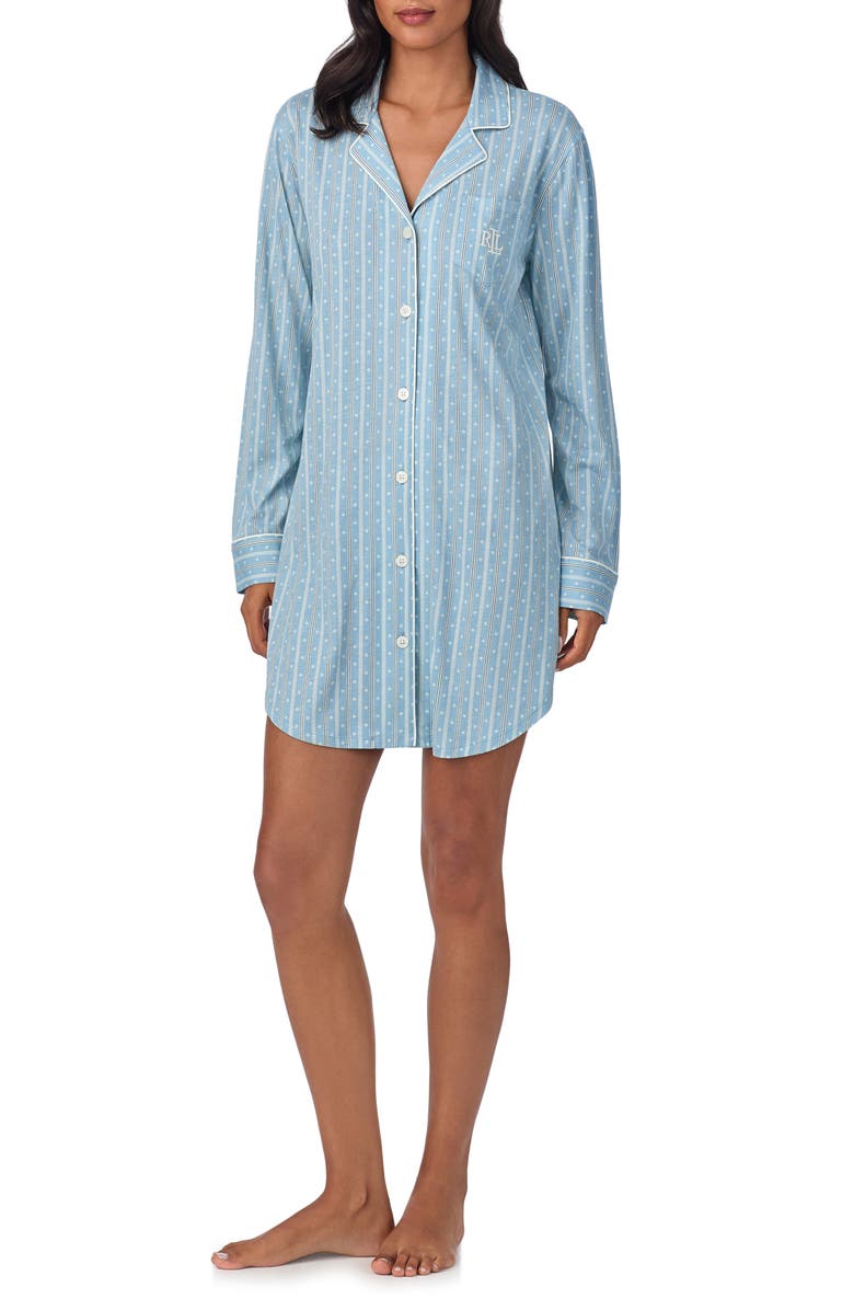 Lauren Ralph Lauren Print Nightgown, Main, color, 