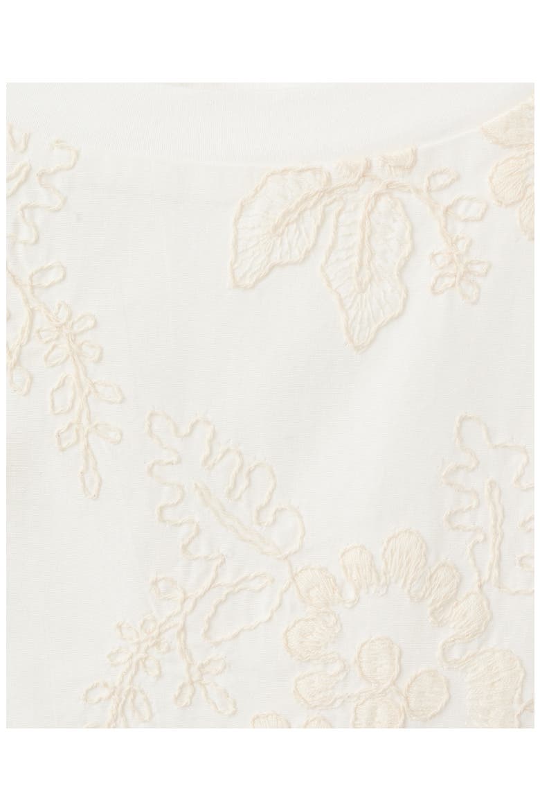 Floral Embroidered Cotton T-Shirt, Alternate, color, ECRU