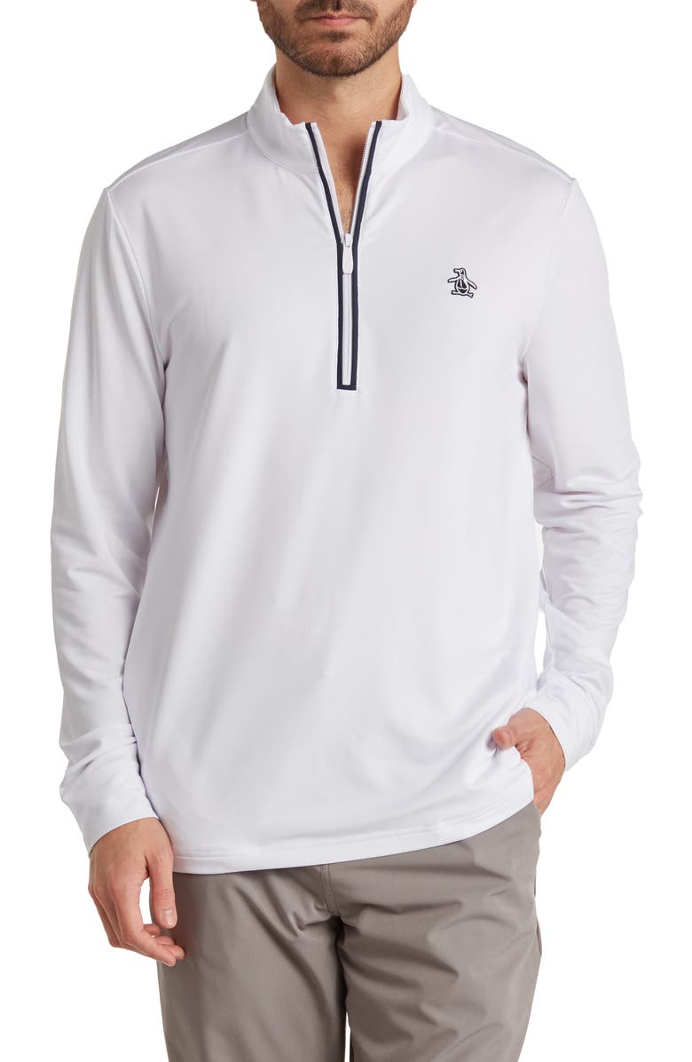 Original Penguin Earl Quarter Zip Pullover, Main, color, 