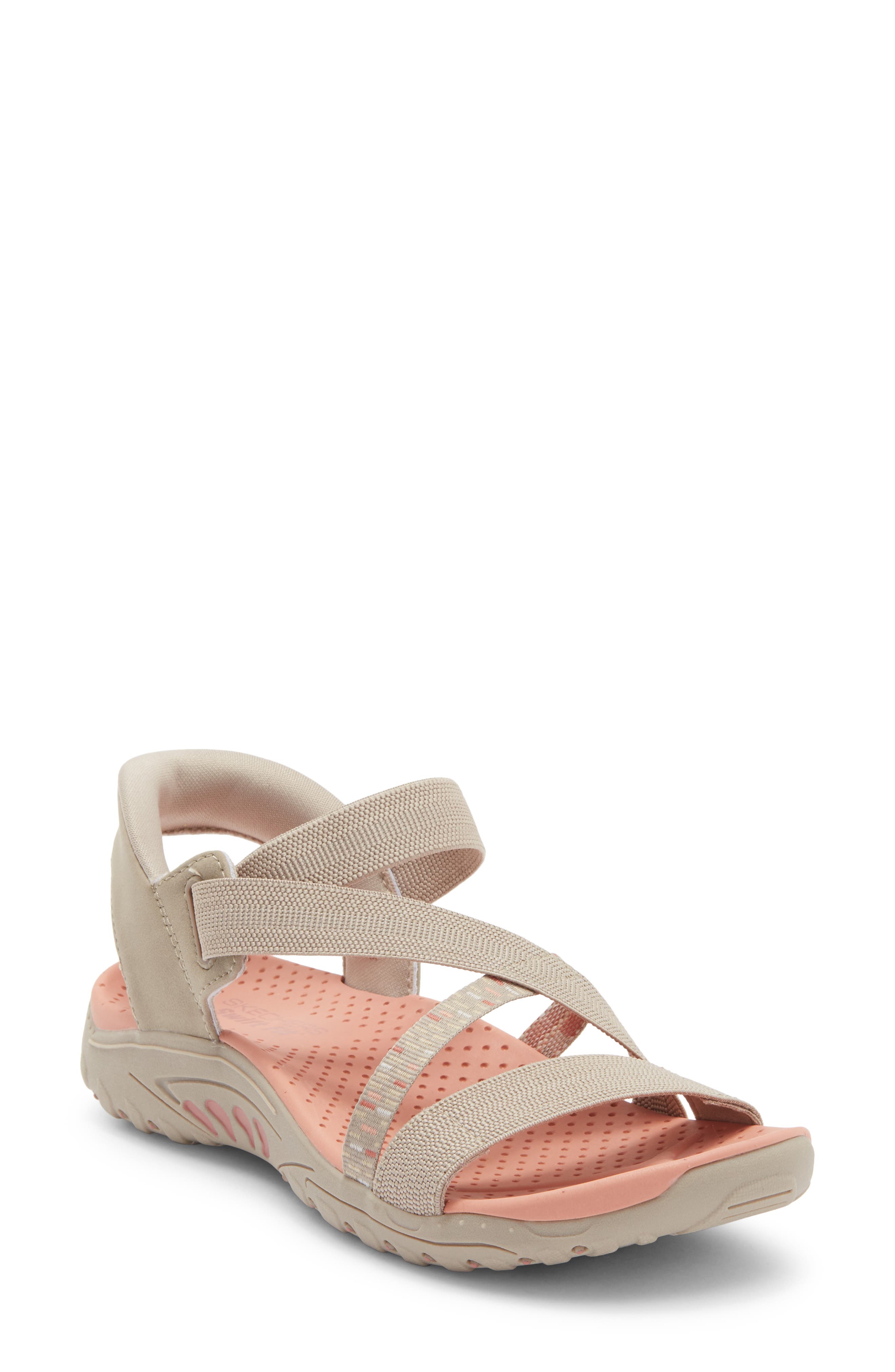 SKECHERS Reggae Swift Fit Sandal, Main, color, Taupe