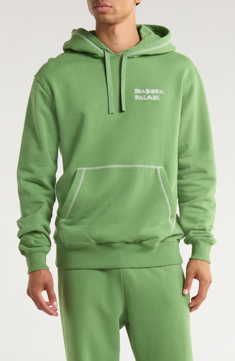 Diadora Legacy Graphic Hoodie, Main, color, Green English Ivy