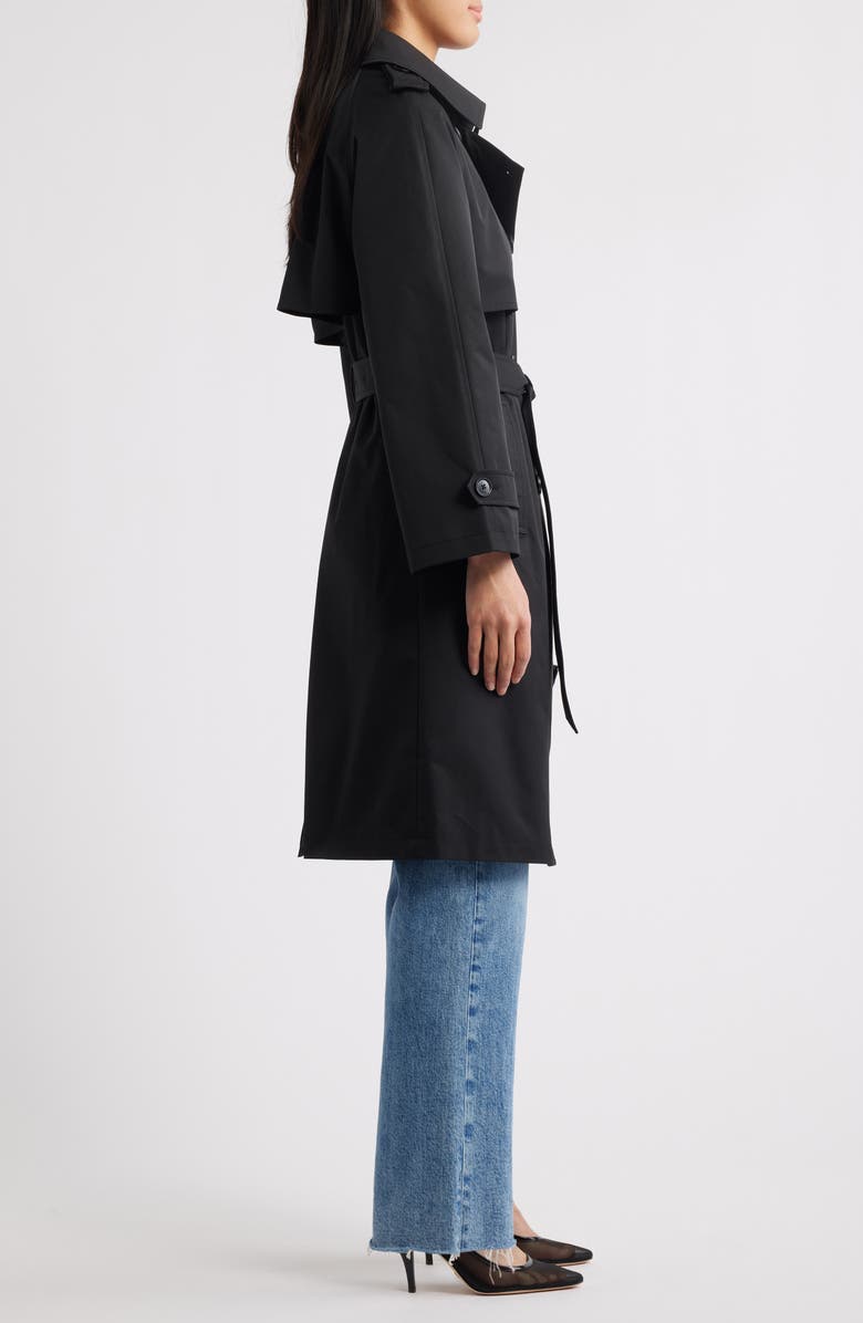 BCBG Max Azria Water Resistant Double Breasted Belted Trench Coat, Alternate, color,