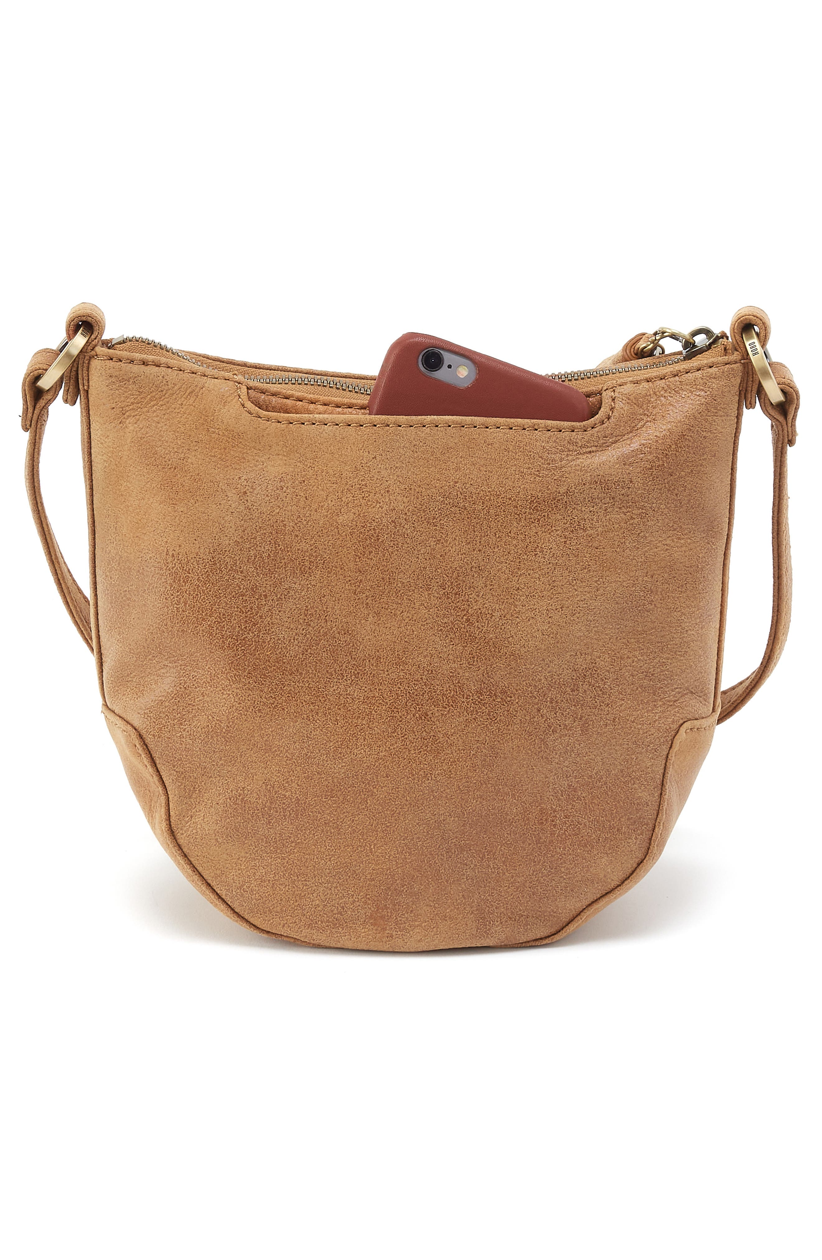 HOBO Lexi Leather Crossbody Bag, Alternate, color, Whiskey