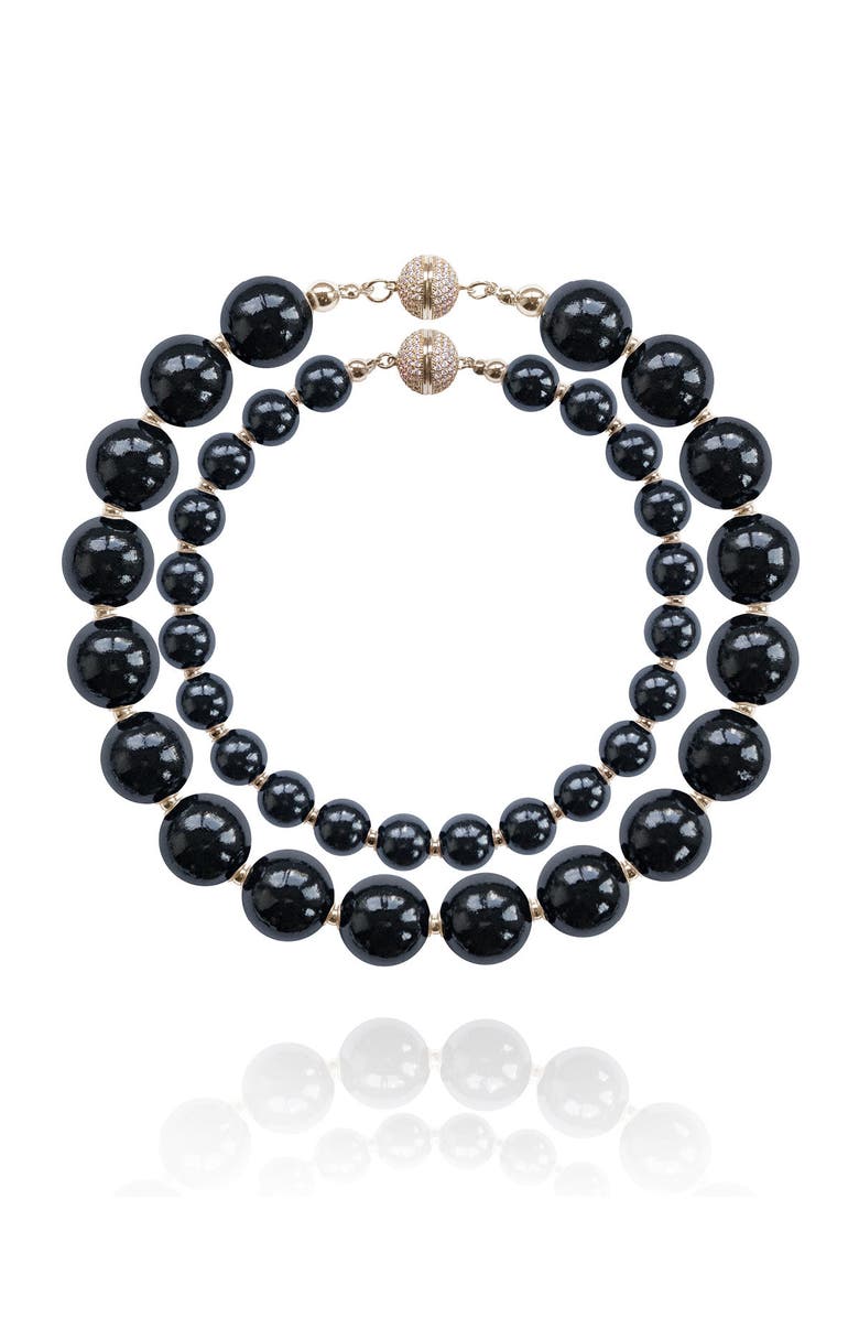 Saulė Label Siena Duo Necklace, Main, color, Raven