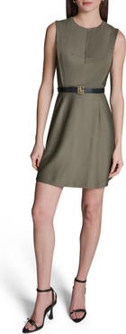 BCBG Sleeveless Belted Minidress