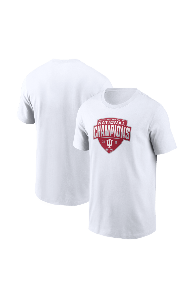 Nike Men's White Indiana Hoosiers College Football Playoff 2025 National Champions Zone Scheme T-Shirt, Main, color, White
