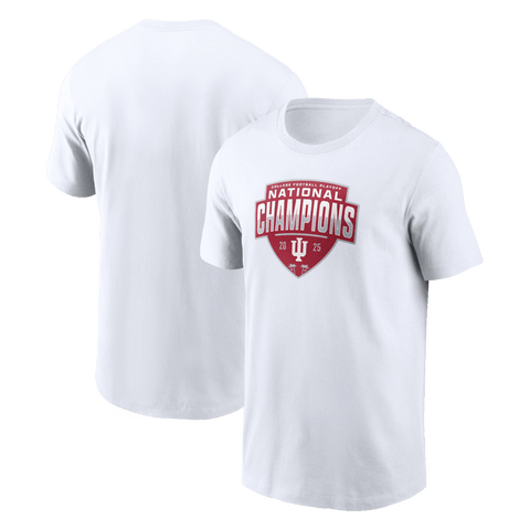 Men's White Indiana Hoosiers College Football Playoff 2025 National Champions Zone Scheme T-Shirt