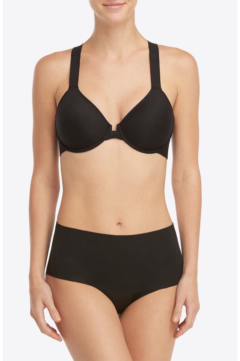 Bra-llelujah!® Unlined Racerback Bra, Alternate, color, VERY BLACK