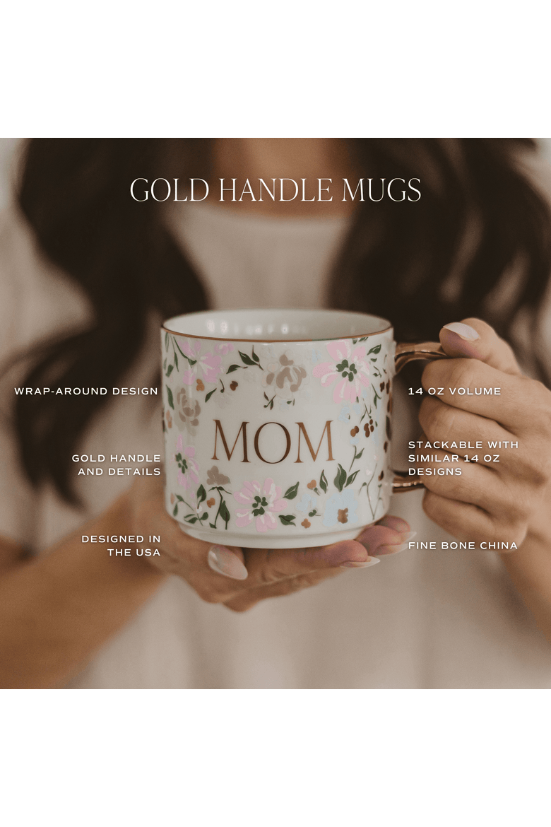 Patterned 14 oz Gold Handle Coffee Mug, Alternate, color, Chaos Coordinator