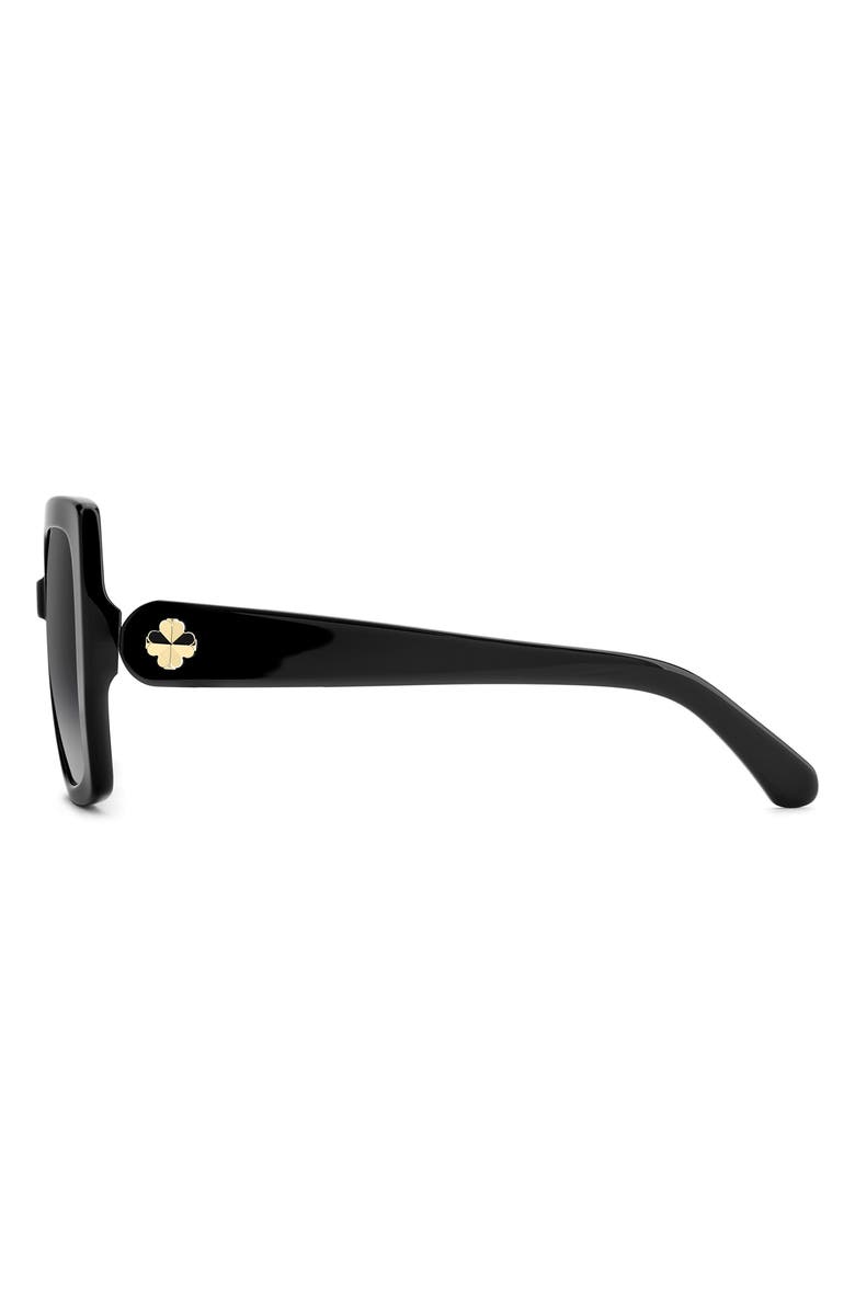 Kate Spade New York amaya 55mm polarized square sunglasses, Alternate, color, Black Pattern Black/ Grey