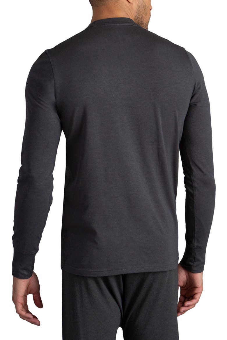 Men's Heat Baselayer Thermal Long Sleeve Crew Undershirt, Alternate, color, Charcoal