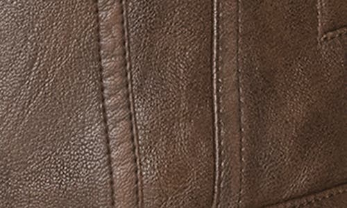 Levi's® Faux Leather Trucker Jacket In Brown