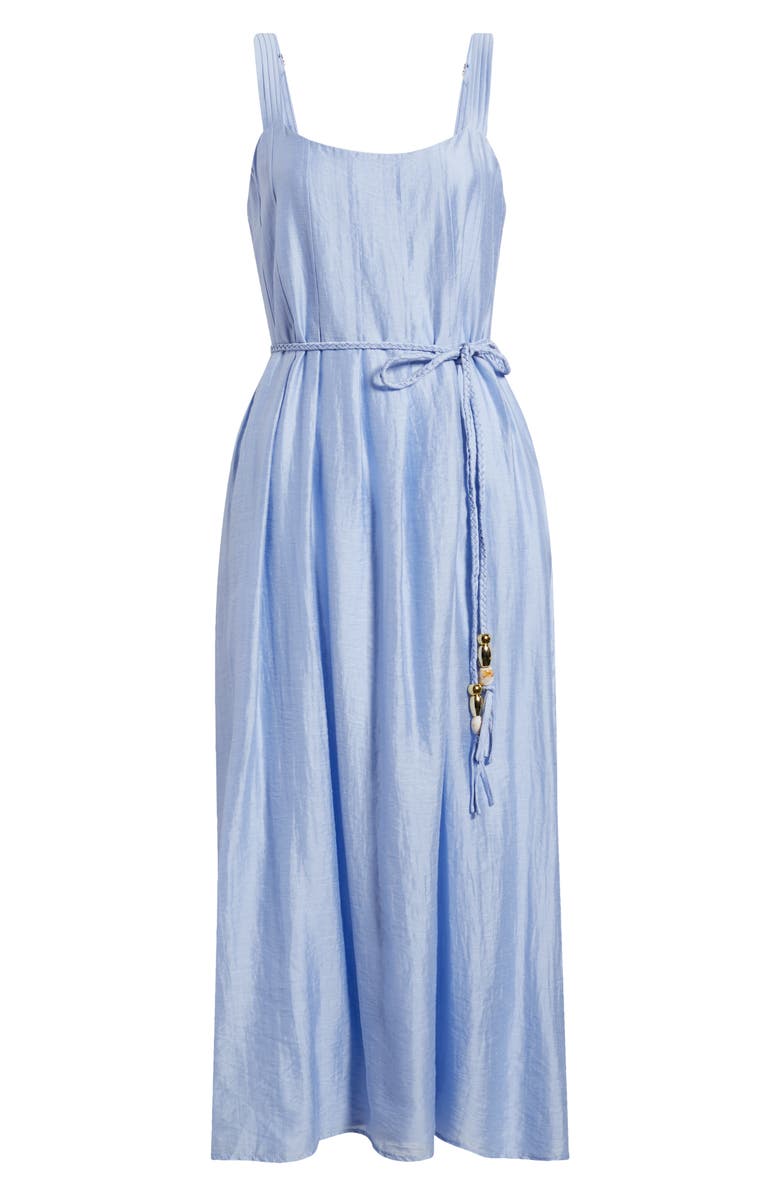 CIEBON Claudia Tie Waist Midi Dress, Alternate, color, Blue